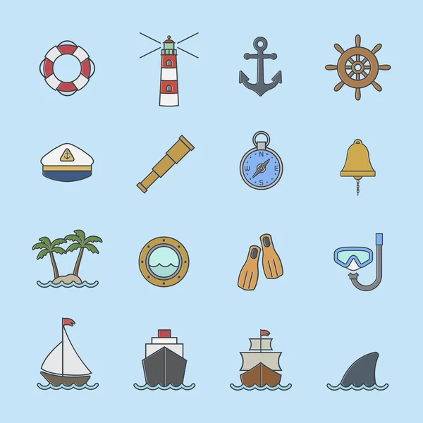 Marine and nautical icon — Stock Vector