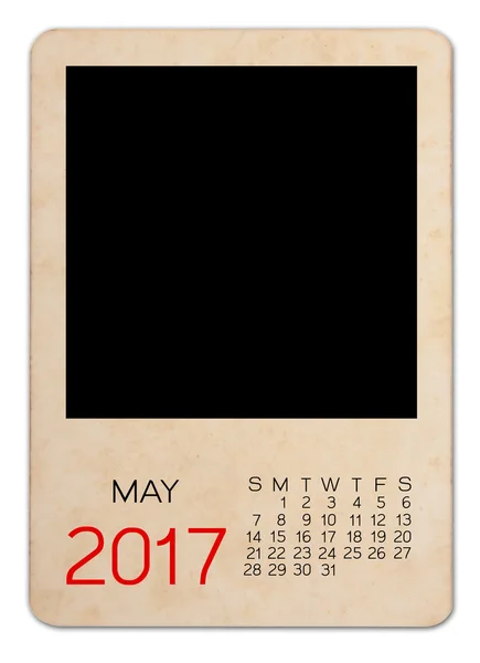 Calendario de 2017 en la vieja foto vacía — Foto de Stock