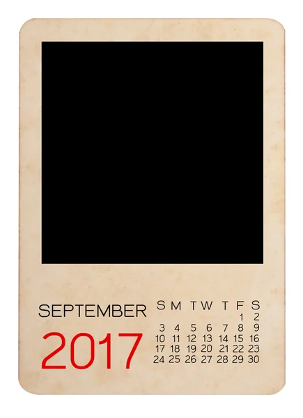 Kalender van 2017 op de lege oude foto — Stockfoto