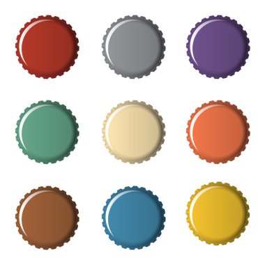 renkli Şişe kapakları