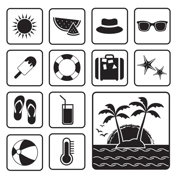 Summer icon — Stock Vector