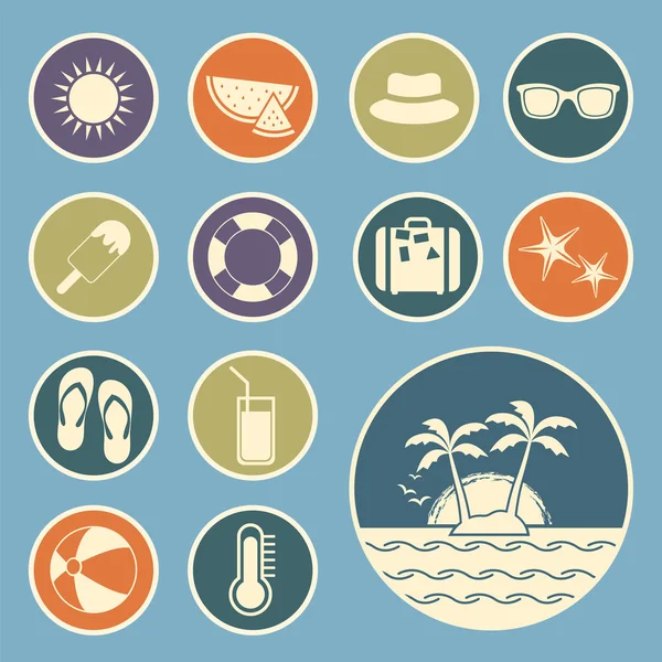 Summer icon — Stock Vector