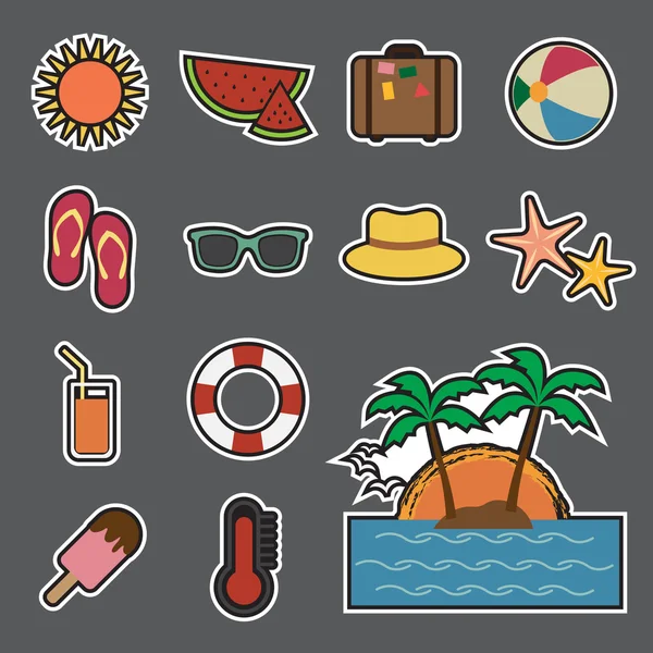 Summer icon — Stock Vector