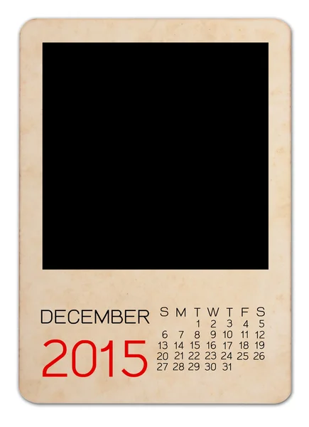 Kalendarz 2015 na pusty stare zdjęcie — Zdjęcie stockowe