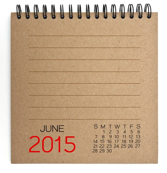 2015 kalender brun textur papper — Stockfoto