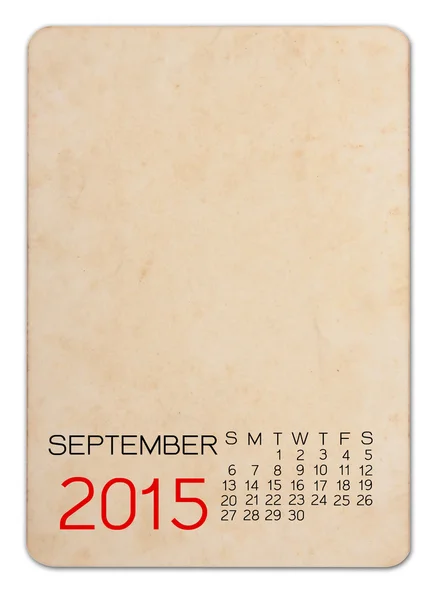 Kalendarz 2015 na pusty stare zdjęcie — Zdjęcie stockowe