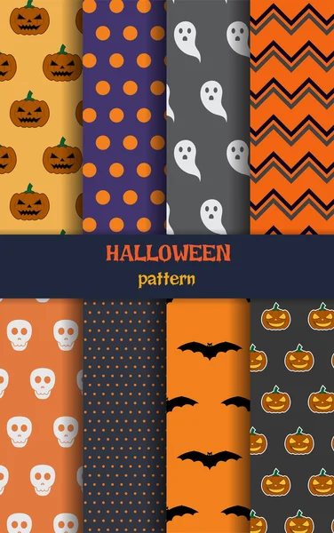 Halloween conjunto padrão — Vetor de Stock