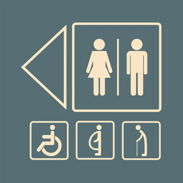 Tuvalet işareti — Stok Vektör