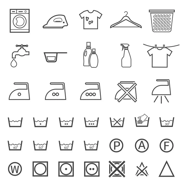 Wasserij en wassen pictogram — Stockvector