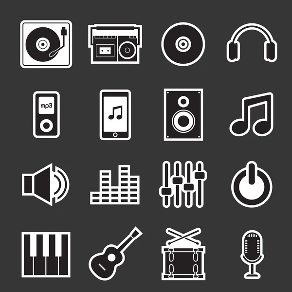 Icono de música — Vector de stock