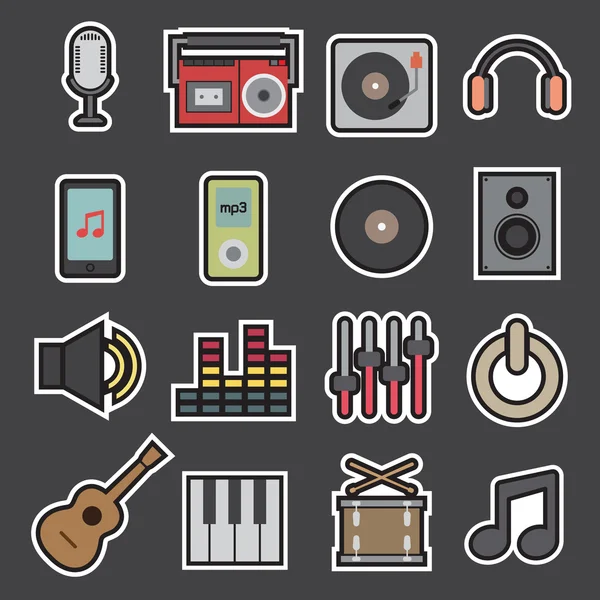 Icono de música — Archivo Imágenes Vectoriales