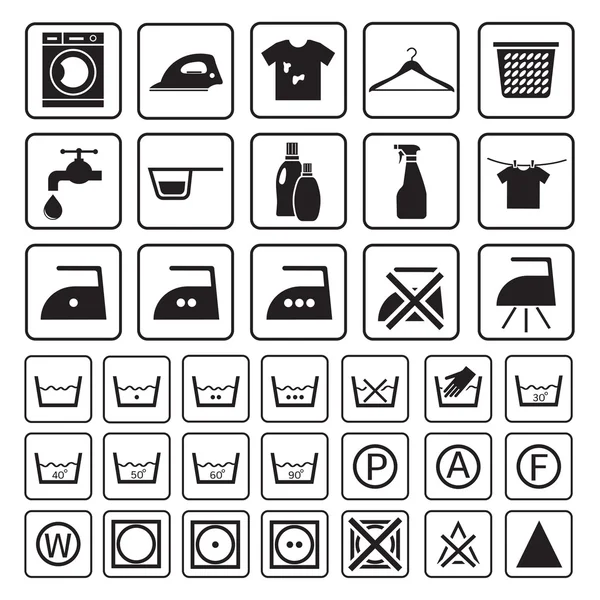 Tvätt och tvätta ikon — Stock vektor