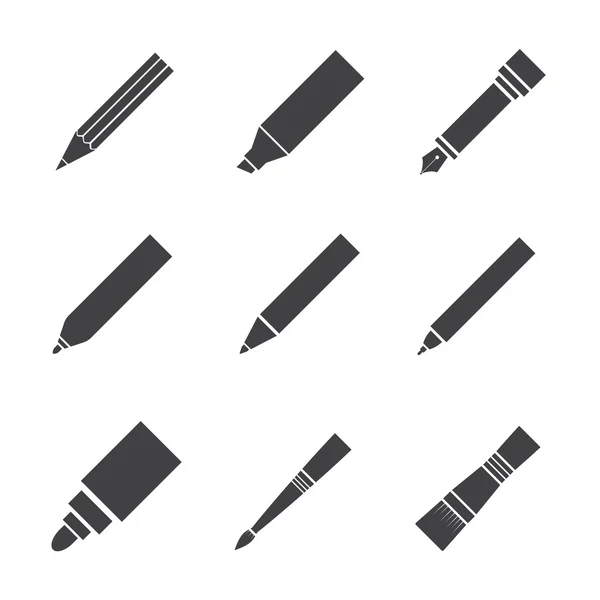 Icône d'outil de dessin et d'écriture — Image vectorielle