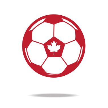Kırmızı futbol simgesi akçaağaç