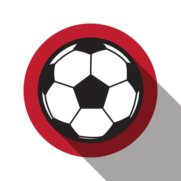 Fußball-Ikone mit japanischem Flaggenhintergrund, langer Schattenvektor — Stockvektor