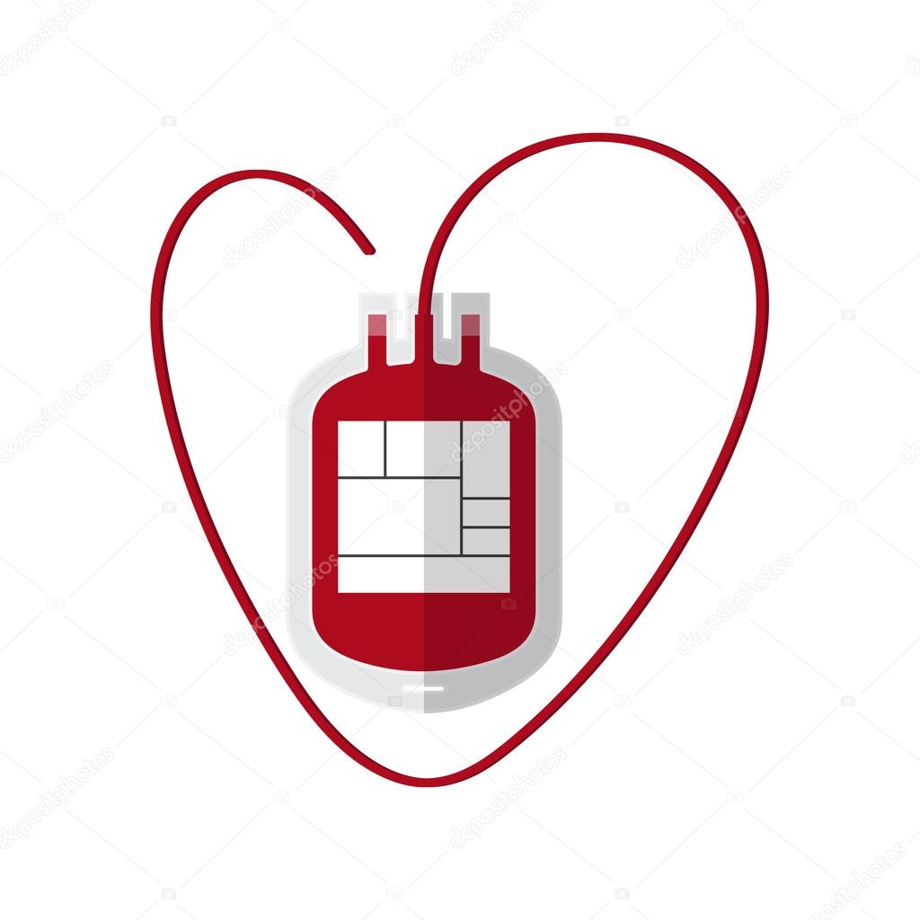 Blood Bag isolated on white,vector