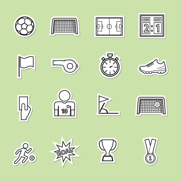 Conjunto de icono de fútbol — Vector de stock