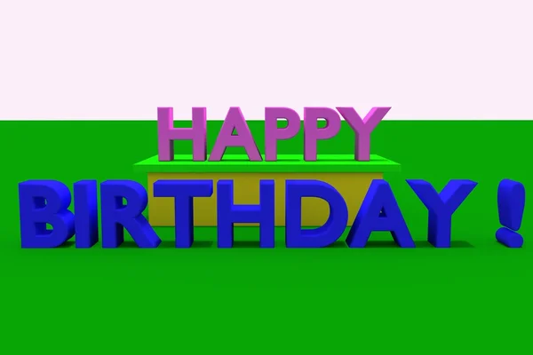"Happy Birthday" 3d-Letters — Stok fotoğraf