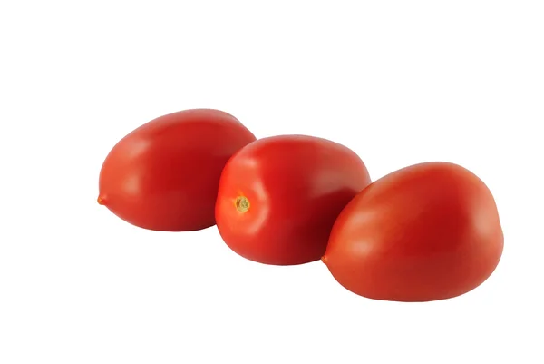 3 tomatoes - Roma (Solanum lycopersicum) — Stock Photo, Image