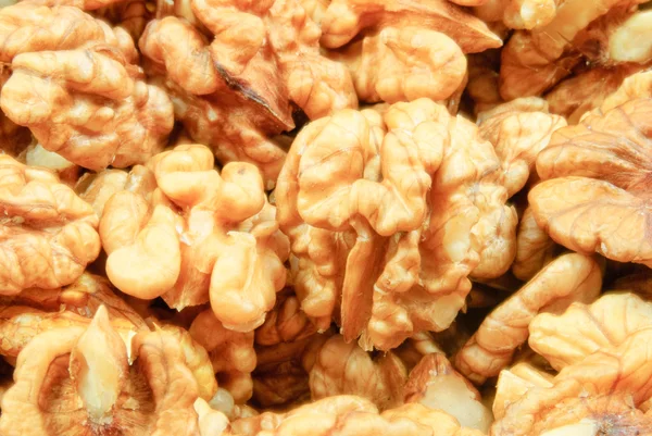 Walnuts - a lot of parts — Stock Photo, Image