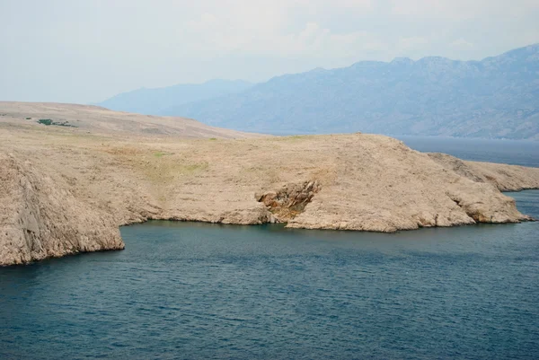 Coast of the island Pag overlooking the Mediterranean Sea — Stock Photo, Image