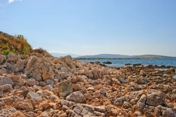 Küste der Insel pag — Stockfoto