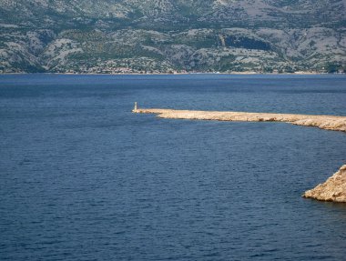 Hırvatistan 'da Isle pag kayalık Sahili