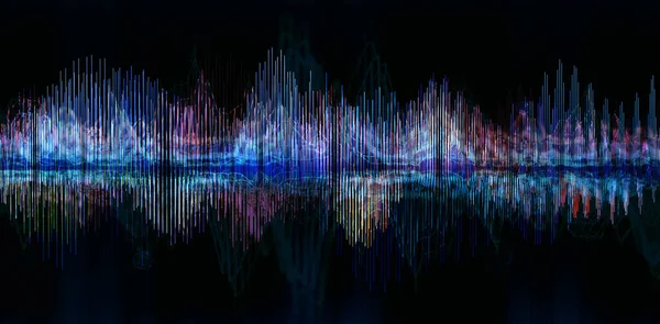 Música Sonido Abstracto Background Illustration Sound Ondas Del Ecualizador Aislado — Foto de Stock