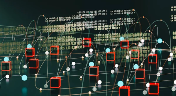 Big Data Und Kommunikation Internet Und Datenanalyse Web Teamwork Und — Stockfoto