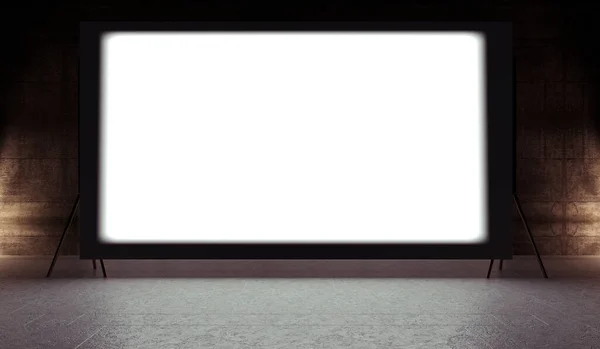 Презентаційна Дошка Порожня Дошка Конференції Вільний Простір Реклами Екран Проекції — стокове фото