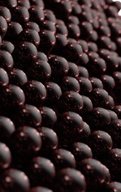 Kalıplaşmış yüzeyin karanlık detayları. Soyut organik ve doğal arka plan 3D çizimleri.