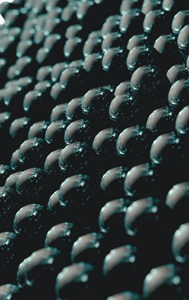 Kalıplaşmış yüzeyin karanlık detayları. Soyut organik ve doğal arka plan 3D çizimleri.