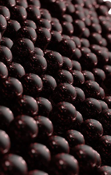 Kalıplaşmış yüzeyin karanlık detayları. Soyut organik ve doğal arka plan 3D çizimleri.