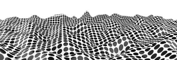 Optik Sanat Soyut Arkaplan Dalga Tasarımı Siyah Beyaz Soyut Boyutlu — Stok fotoğraf