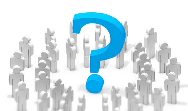 Question Mark Isolated White Background 질문의 Question Icon Illustration — 스톡 사진