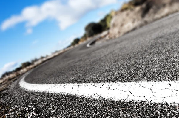 Curved road background — Stock Photo, Image