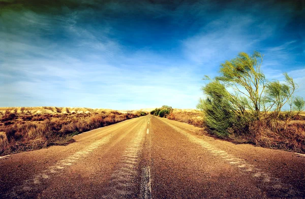 Road and desert landscape