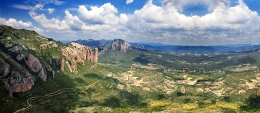 Beautiful mountain landscape panorama. clipart