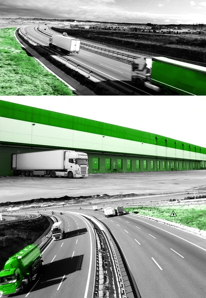 Ontwerp internationale verzending en snelweg — Stockfoto