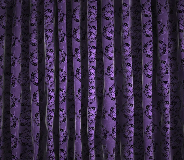 Vintage floral curtains background — Stock Photo, Image