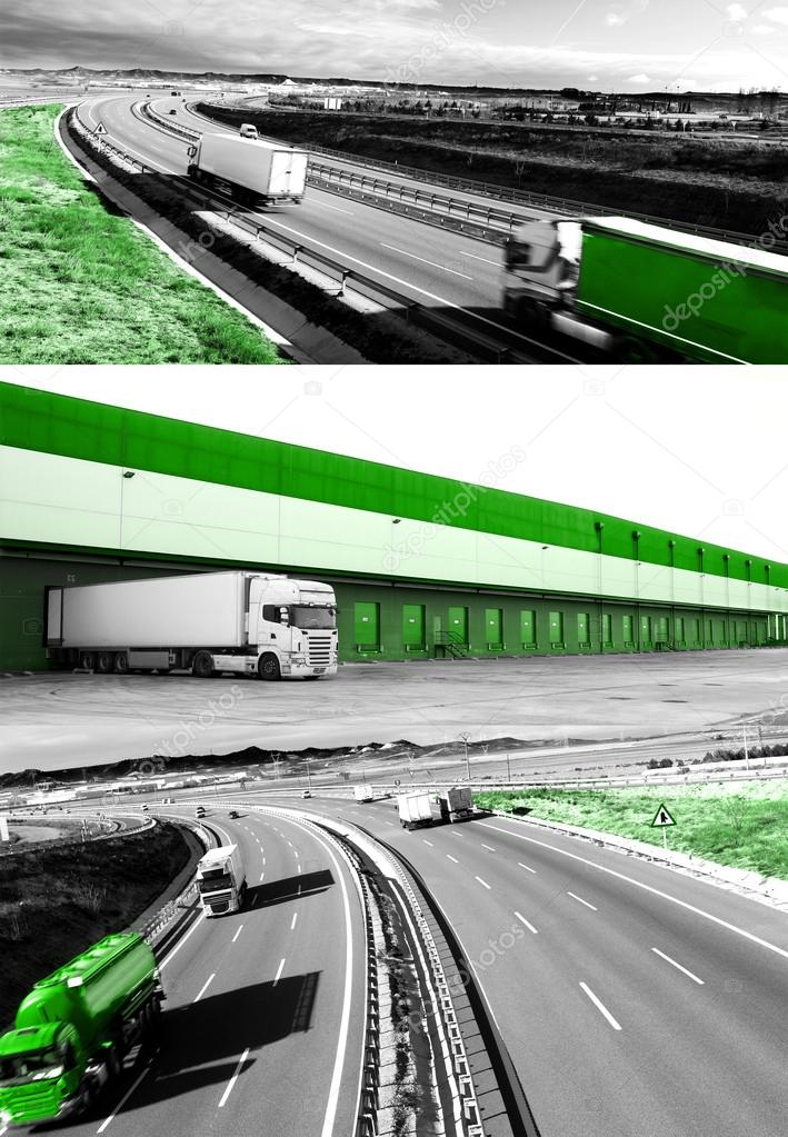 Design international shipment and highway