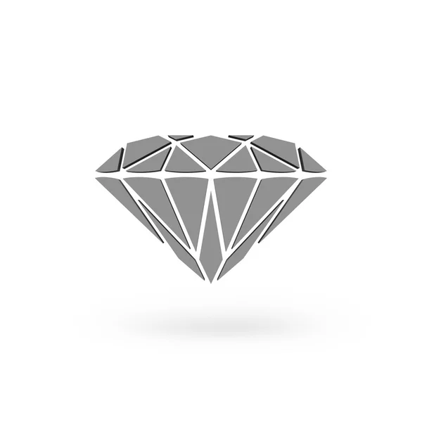 Icône de diamant JPEG. Fond blanc isolé. rendu 3D . — Photo