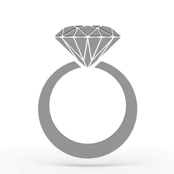 Diamond Ring Icon JPEG. Renderização 3D . — Fotografia de Stock