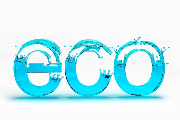 3D Eco texto para salvar o conceito de ecologia — Fotografia de Stock