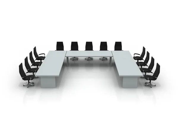 Conference table and chairs — Stockfoto