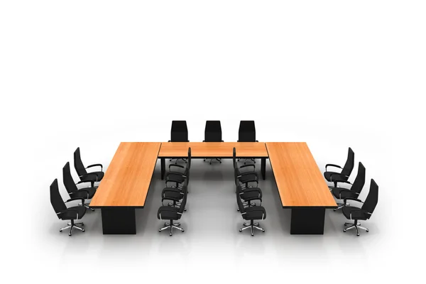 회의 테이블 및의 자 스톡 사진
