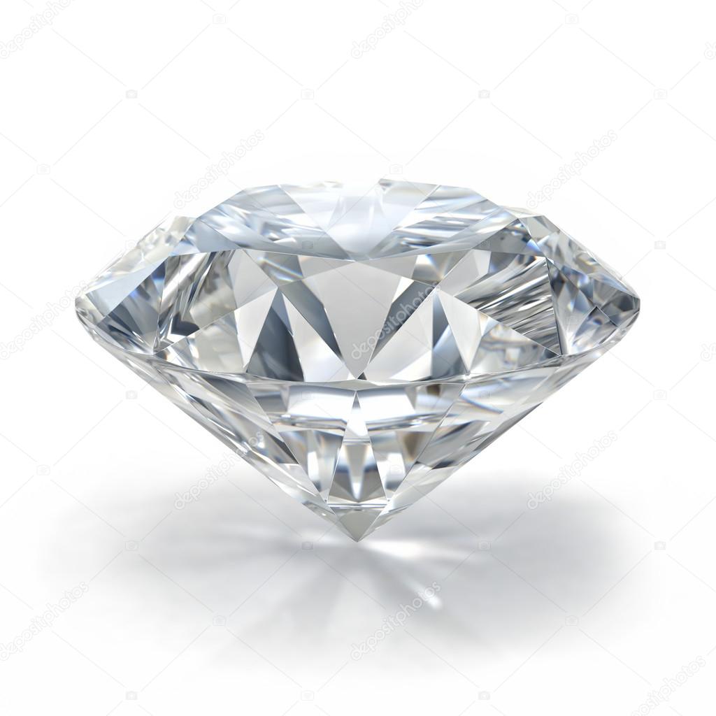 diamond jewel on white background.