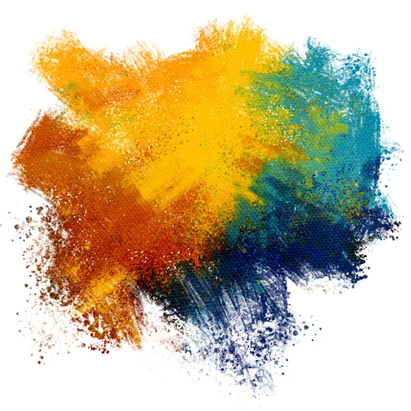 Colorful paint splash on watercolor paper background — Stock Photo, Image