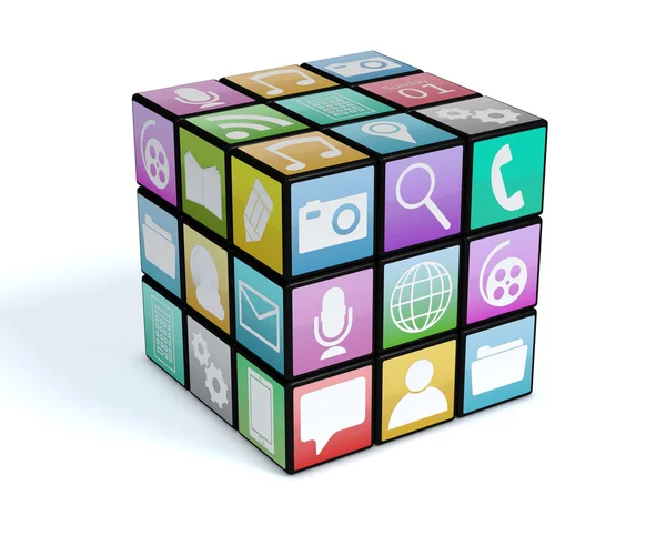 Mobile apps icons — Stock Photo, Image