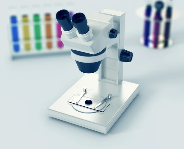 Microscope, concept of scientific research — Stock Photo, Image